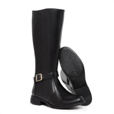 Imagem de Bota over feminina cano alto casual salto baixo confortável-Feminino