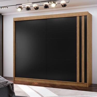 Imagem de Roupeiro Seul 2 Portas Deslizantes 100% Mdf Freijó-nero