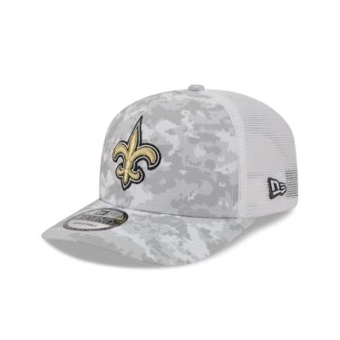 Imagem de BONE NEW ERA 9SEVENTY NEW ORLEANS SAINTS NFL SALUTE SERVICE 2025 PRETO-Masculino