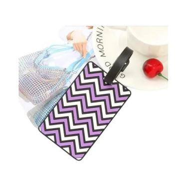 Imagem de Etiquetas De Bagagem Unissex Geométricas Em PVC, Etiquetas De Nome E E