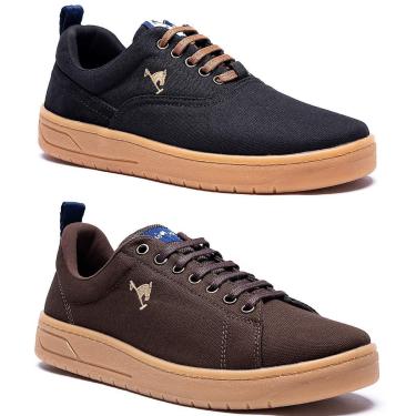 Imagem de Kit 2 Pares Tênis Casual Masculino Polo Joy em Lona Cadarço-Masculino