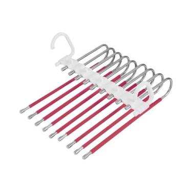 Imagem de Cabides De Calças De Aço Inoxidável Antiderrapantes De 9 Camadas, Orga