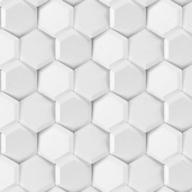 Imagem de Papel De Parede 3D Hexagano Geometricos Autocolante Lavavel