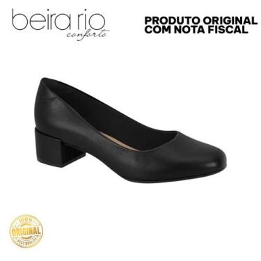 Imagem de Sapato Beira Rio Scarpin Preto Confort, Preto, 36