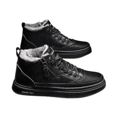 Imagem de Botas De Inverno Masculinas Quentes E Confortáveis Com Pelúcia Antider