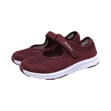 Imagem de Tênis Vulcanizados Femininos Brancos Em Malha Respirável Moda Casual P