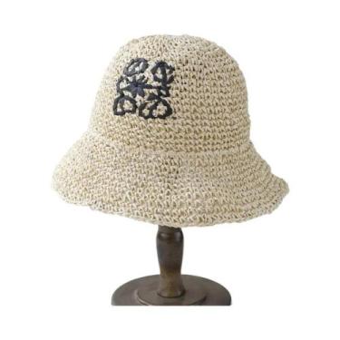 Imagem de Chapéu De Palha Feminino De Aba Larga Para O Verão, Feito À Mão, Alta 