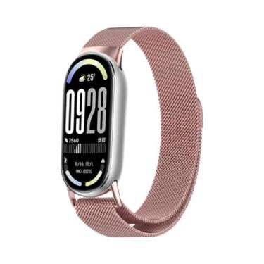 Imagem de Pulseira Magnética De Aço Inoxidável Para Xiaomi Mi Band 10 NFC Acessó