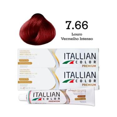 Imagem de 2 Unidades Coloração Itallian Color 7.66 Louro Vermelho Intenso - Ital