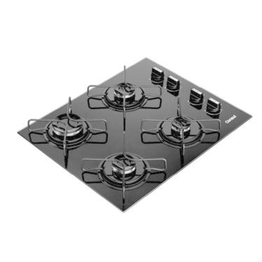 Imagem de Cooktop 4 Bocas a Gás CD060BE com Grades Estáveis e Mesa de Vidro Temperado Consul
