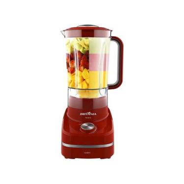 Imagem de Liquidificador Britânia Revert Turbo 1200W BLQ1250 110V, Vermelho, 110