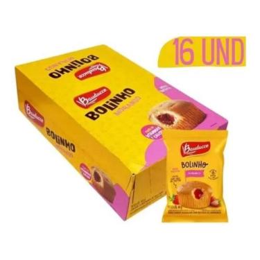 Imagem de Display Bolinho Recheado Morango 16unx40g Bauducco