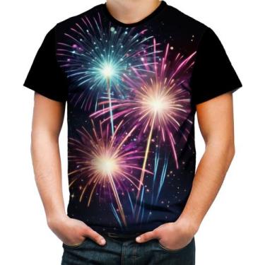 Imagem de Camiseta Colorida Fogos de Artifício Rojões Ano Novo 3 - Kasubeck Stor
