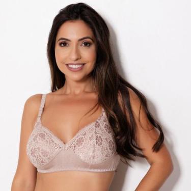 Imagem de Sutiã Soutien Cuia Lycra em Renda - Kape Lingerie, Branco, GG