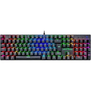 Imagem de Teclado Gamer Viper Pro Mamba Mecânico Red Switch Com RGB ABNT2, Preto