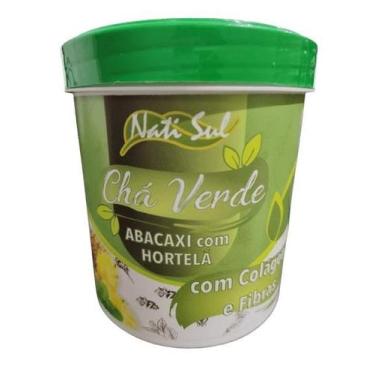 Imagem de Chá Verde Solúvel - Abacaxi Com Hortelã - 250g - Com Colágeno - Natisu