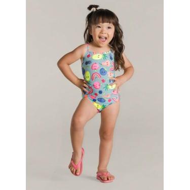 Imagem de Maiô Infantil UV Hora do Mergulho Futas - Brandili, M, Azul