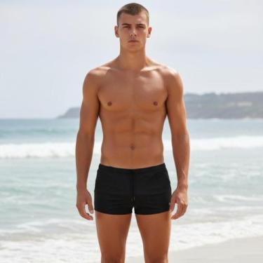 Imagem de Sunga boxer lisa adulto mais corpo, Preto, G