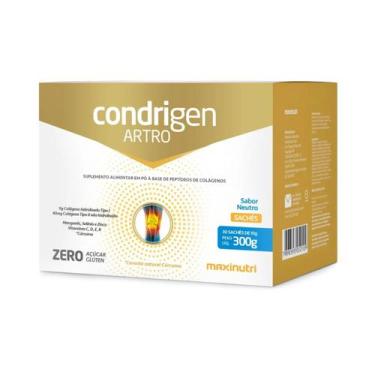 Imagem de Condrigen Artro - Colágeno Tipo I e II Sachê - Neutro 30 x 10g - Maxin
