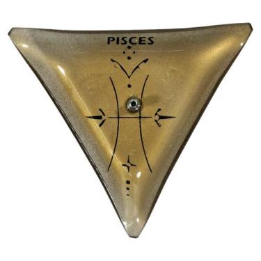 Imagem de Incensário Signos Zodíaco Porta Incenso Vidro Triângulo 13cm - M3 Deco