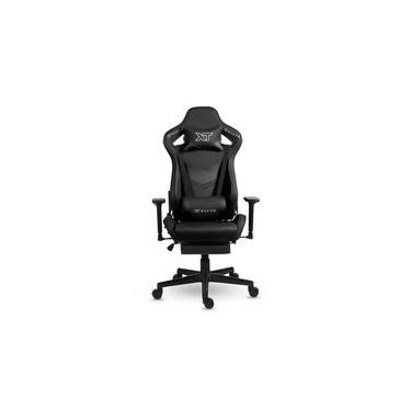 Imagem de Cadeira Gamer XT Racer Taycan, Até 130Kg, Apoio de Pés, Retrátil, Braço 3D, Cilindro de Gás Classe 4, Couro PU, Preta - XTR-051