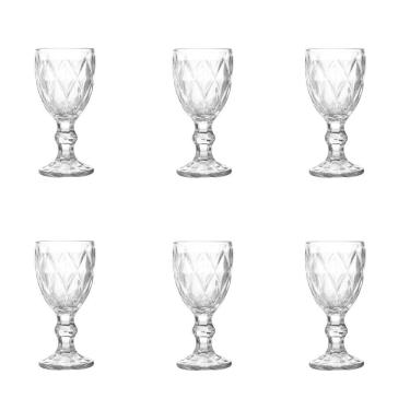 Imagem de Conjunto de Taças para Licor Diamonds 6 Peças 65ML em Vidro Design em Formato de Diamante Transparente Lyor