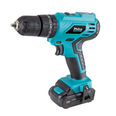 Imagem de Parafusadeira Furadeira com Impacto Philco Doméstica Force PPF120M Speed Control com Carregador 12V 1500mAh Bivolt
