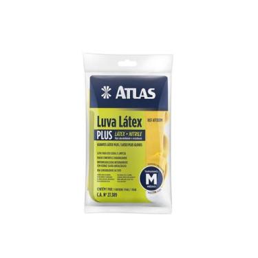 Imagem de Luva Látex Multiuso Plus Atlas Amarela M - G - EG, M