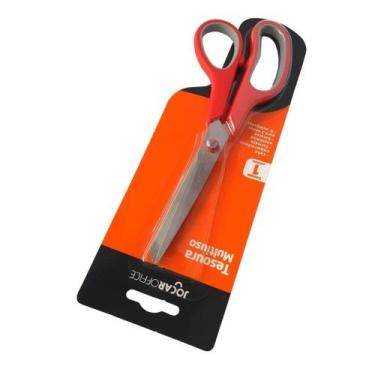 Imagem de Tesoura multiuso jocar office 21cm 8 polegadas -, VERMELHO