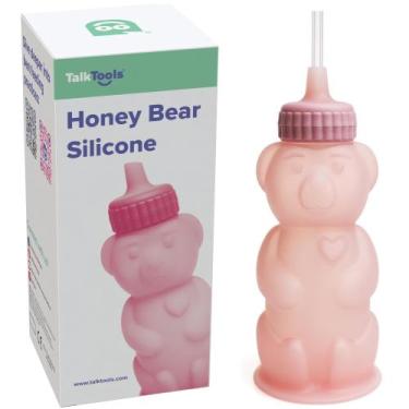 Imagem de Copo com Canudo Honey Bear TalkTools Silicone 240ml para Bebês a parti