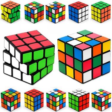 Imagem de 15 Cubo Mágico 3x3 Colorido Raciocínio Lembrança Festa p/ Sacolinha Su