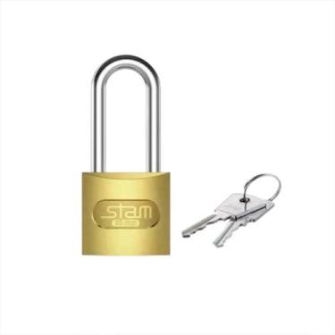 Imagem de Cadeado 30mm Stam Latonado Haste Medio Ef*