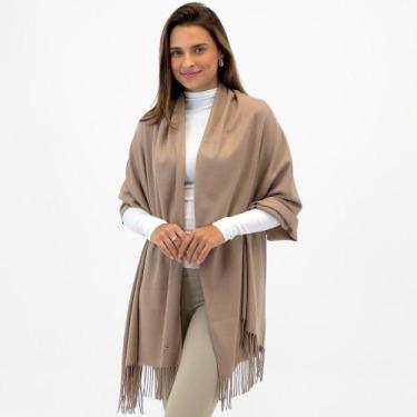 Imagem de Cachecol Alpelo em Lã com Franjas Feminino, UN, Tiramissu
