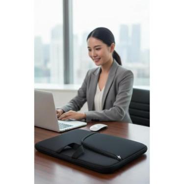 Imagem de 2x Capa Notebook 15,6" Neoprene Preta Proteção Total - Congratulations