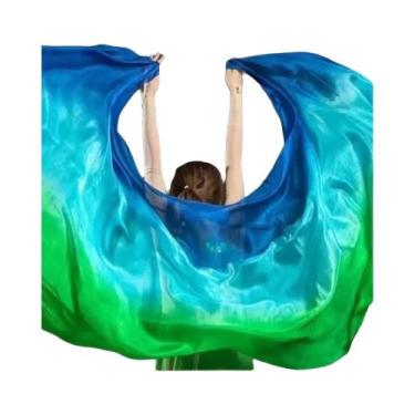 Imagem de Véu De Dança Do Ventre Com Textura Leve E Cor Gradiente 250cmx120cm, A
