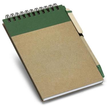 Imagem de Caderneta Pocket Eco com Caneta 10x14cm 60 Folhas Topget, Verde