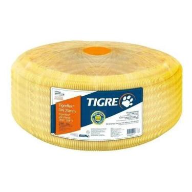 Imagem de Eletroduto Corrugado PVC 20mm x 50m Amarelo Tigre