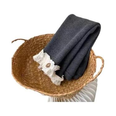 Imagem de Leggings De Lã Para Meninas De 0 a 6 Anos, Calças Quentes Com Acabamen