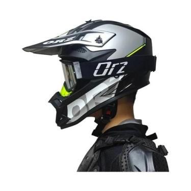 Imagem de Capacete Unissex Para Motocicleta Off-Road ORZ-F16 Para Ciclismo De Mo