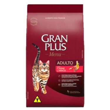 Imagem de Ração GranPlus Menu Para Gatos Adultos Sabor Carne e Arroz 3 kg - AFP