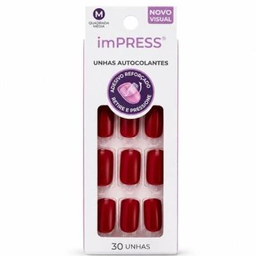Imagem de Unhas Autocolantes Kiss Ny Impress Message Me Quadrado Médio Bipm240 -