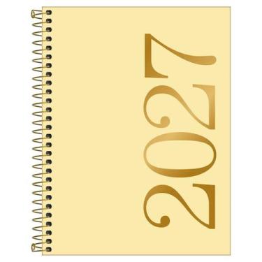 Imagem de Agenda 2027 diária M7 Vanilla 176 folhas Tilibra Cor:Amarelo, Amarelo