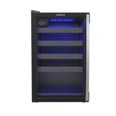 Imagem de Adega Piubella 100 - para 24 Garrafas, Preto com Porta Invertida - 127