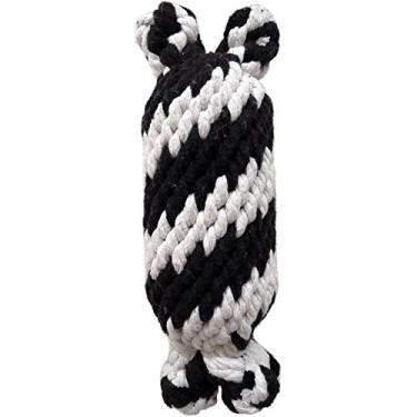 Imagem de Scoochie Pet Products Boneco de corda trançada Super Scooch com brinquedo para cães com barulho grande, 22,8 cm