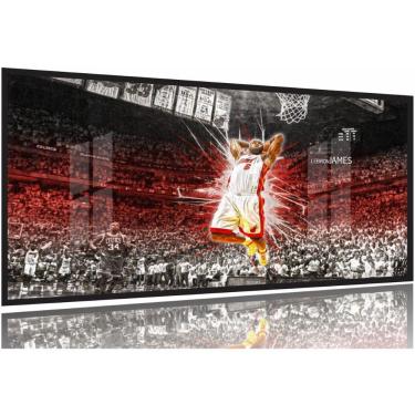 Imagem de Quadro Decorativo LeBron-James 130x60 Moldura Preta 2x2