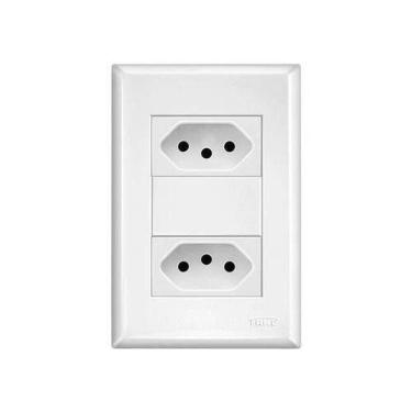 Imagem de Conjunto 4X2 Tomada Dupla 20A Evidence - Fame