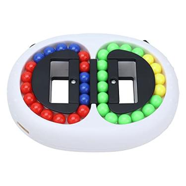 Imagem de Brinquedo com ponta de dedo de feijão giratório, massagem de mãos nos dois lados feijão descompressão brinquedo pequeno portátil ansiedade alívio de estresse para casa para adultos no escritório