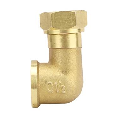 Imagem de articula??o girat¨®ria 1/2";?Rosca interna/rosca externa 90 graus jun??o do conector da tubula??o do cotovelo de bronze, como picture2