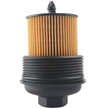 Imagem de Filtro de óleo e conjunto de tampa, substitui 12605565, PF458G, PF457G compatível com Buick Chevy GMC Polaris Ponitac Saturn - Regal Cavalier Cobalt Equinox HHR Malibu Terrain Slingshot G6 Ion Sky Vue, mais