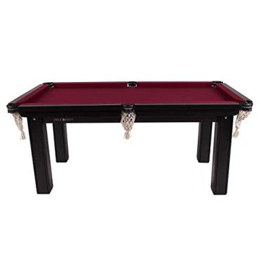 Imagem de Mesa Sinuca 1,87 x 1,08 Tecido VINHO Procopio Tampo MDF com acessorios